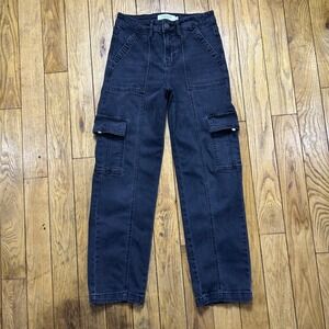 Grunge Hidden Jeans Los Angeles Black Cargo Straight Leg Denim Pants 26 Goblin
